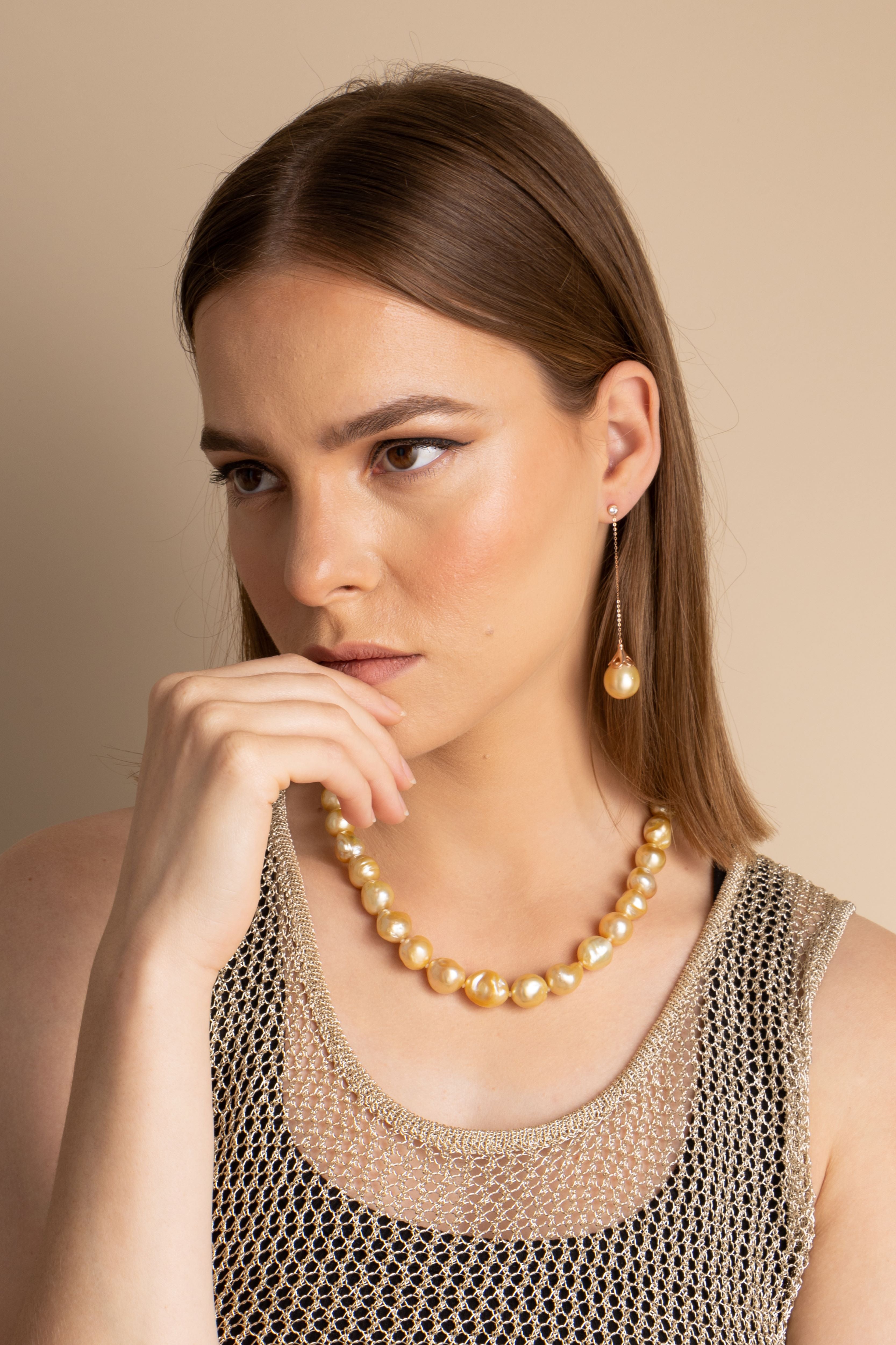 Golden South Sea Baroque Pearl Necklace